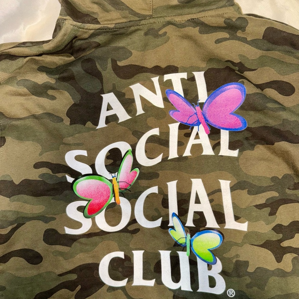 New SET Anti Social Social Club Camouflage Hoodie with Sweatpants